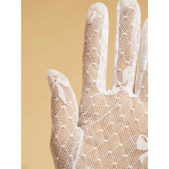 2PCS Pinup Retro Vintage Classy 1950s White Hat Gloves Accessories Set NEW main image 4